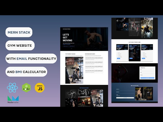 MERN Stack Project | Build a Full Stack GYM Application with React, Node, MongoDB, Express