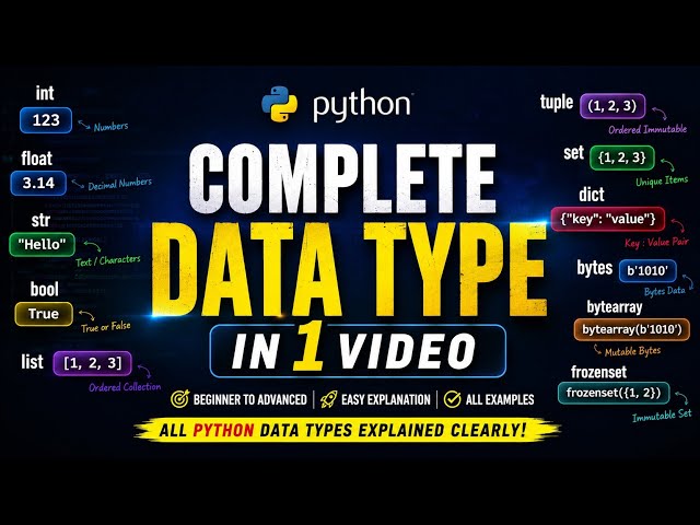 Python for beginner|| part-2 explanation in telugu|| fundamentals - data types