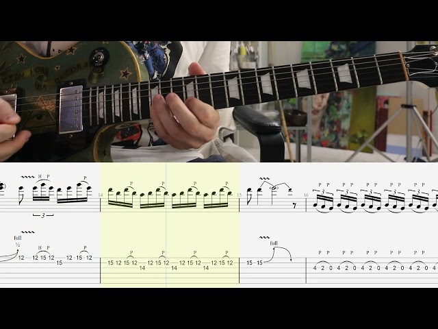 Metallica - Battery - solo 1 & 2 slowed down  - Guitar Lesson - Tutorial - Tab