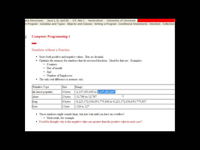 Java Programming Terms and Common Syntax Errors