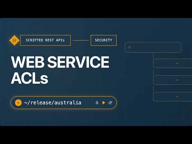 ServiceNow Scripted REST APIs (2026): 12 – Web Service ACLs