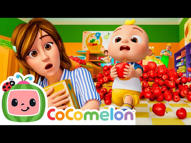 Grocery Store Apple Chaos! | Cocomelon | Kids Cartoons & Nursery Rhymes | Moonbug Kids