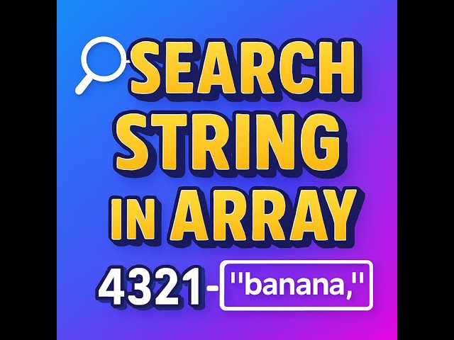 Search String in Array (Java)