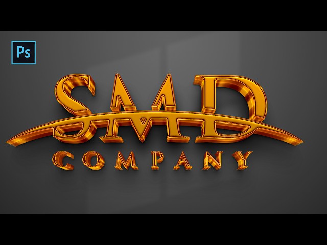 How to Create a 3D Gold Text Effect in Photoshop | Golden Logo Design Tutorial