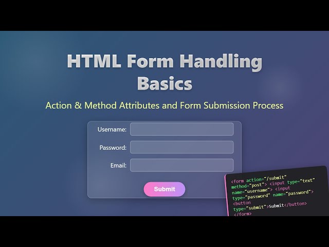 HTML Form Basics: Action, Method & Submission Explained for Beginners