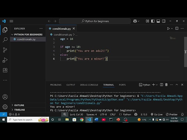 Conditions in Python in 5 minutes