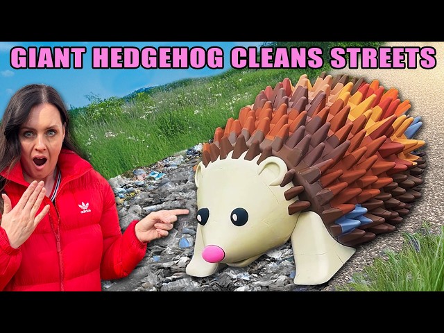 This Giant Robot Hedgehog Eats Litter!