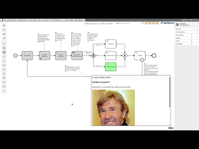 SpiffWorks ED editor - Recording and Testing