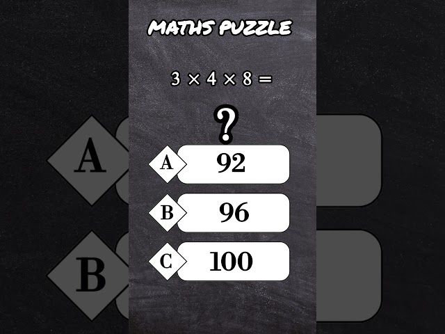🔥Can you solve this puzzle | Maths puzzles #shorts #mathspuzzle #maths #puzzle