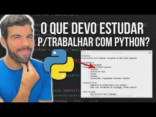 O que Estudar p/ Trabalhar com Python em 2026 [Guia Completo]