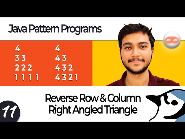 Java Triangle Pattern Programs | Reverse Row & Column Number (ICSE)