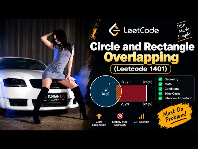 LeetCode 1401: Circle and Rectangle Overlapping | Geometry & Math Explained 🔥