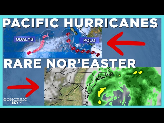 Two hurricanes churning in Pacific & East Coast braces for powerful Nor'easter | Sonoran Sky Live