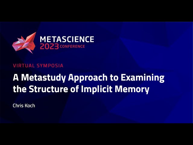 A Metastudy Approach to Examining the Structure of Implicit Memory