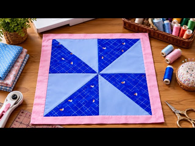 💎 Easy Pinwheel Quilt Block | Perfect Sewing Project for Beginners