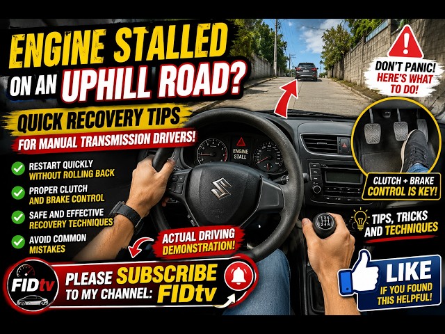 Engine Stalled on an Uphill Road? Quick Recovery Tips for Manual Transmission Drivers! #driving