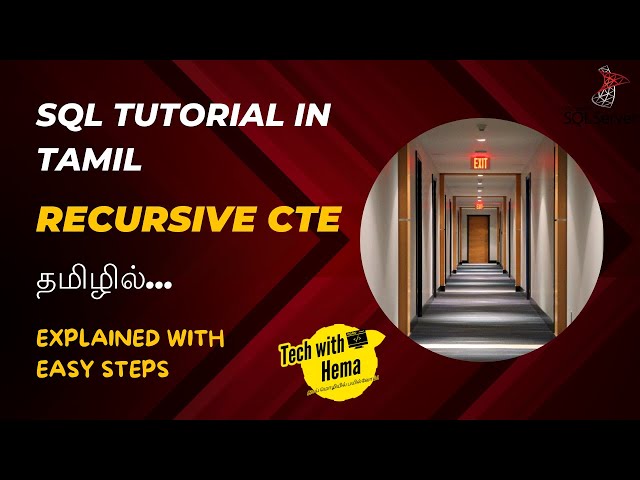 Recursive CTE in SQL | Hierarchical data | SQL in tamil | #sql #sqlintamil