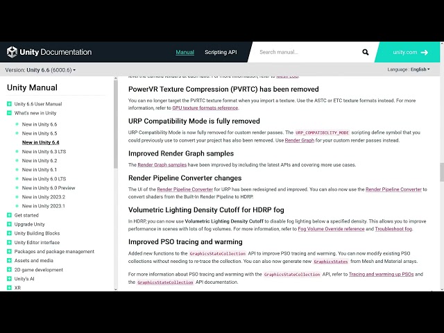 New In Unity 6.4: PVRTC has been removed