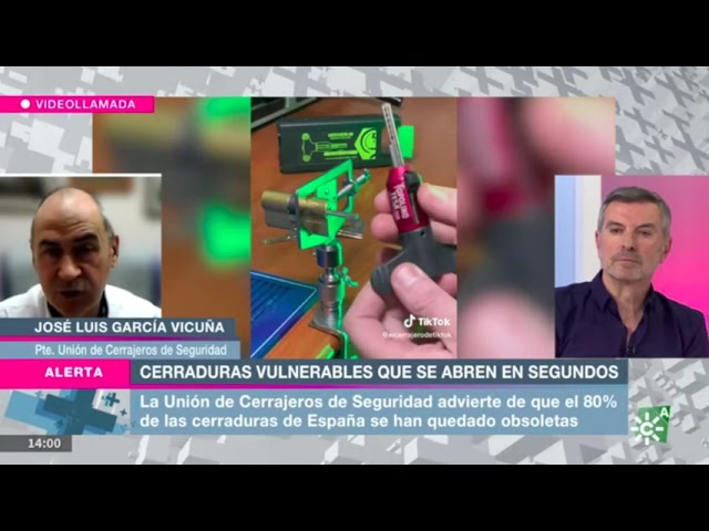 UCES alerta en Canal Sur de la falta de regulación en la venta de herramientas para cerrajeros