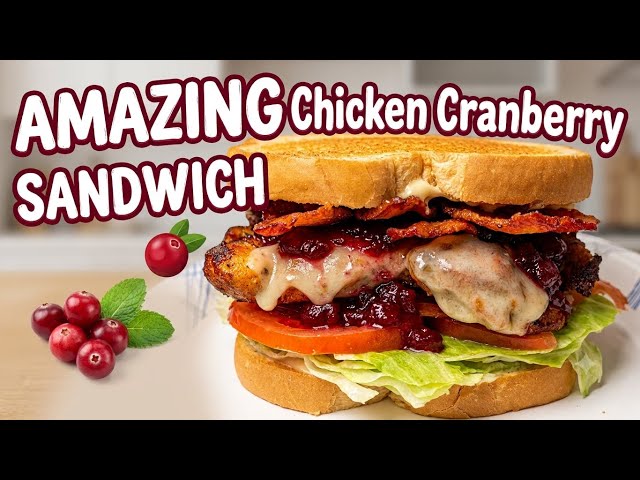 The Best Cranberry Chicken Sandwich #chickensandwich 