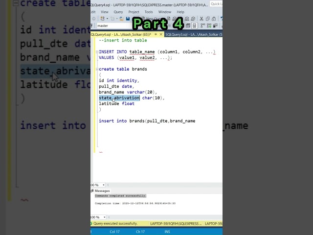 INSERT INTO Statement Explained in 1 Minute! #shorts #short #shortsvideo #education #sql