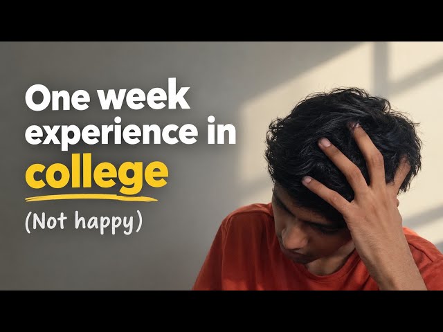 My 1st week of college ||worst experience||