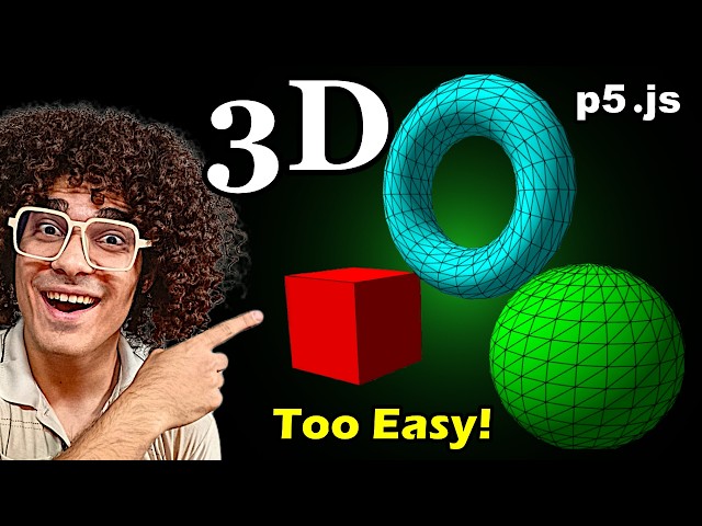 I Tried 3D in p5.js and It Was SO Easy! 🎮✨ #3d #p5js