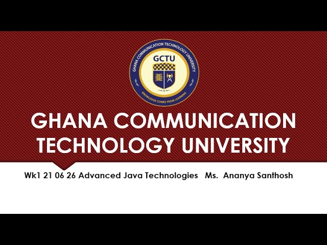 Wk1 21 06 26 Advanced Java Technologies   Ms  Ananya Santhosh
