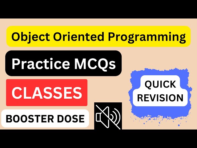 CLASS | OOP Practice MCQs | BPSC TRE COMPUTER SCIENCE