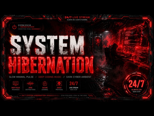 🔴 24/7 SYSTEM HIBERNATION | Slow Minimal Pulse | Deep Coding Music 24/7