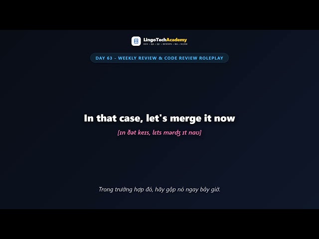 🚀 Day 63 - Weekly Review & Code Review Roleplay | English for Frontend Developers