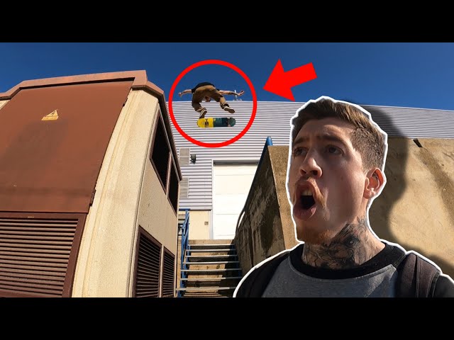 KICKFLIP en SPOT EXTREMO‼️¿Te ATREVERÍAS a SALTAR ? Aaron Vega Skate