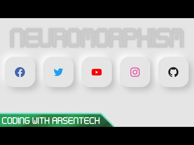Build Neumorphic Social Media Icons using HTML & CSS!