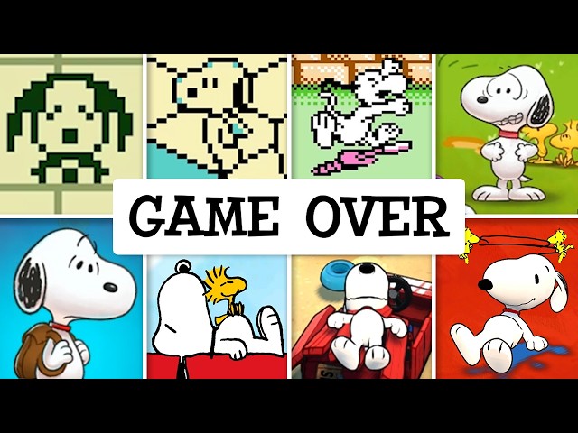 Evolution of Snoopy Games PLAY AGAIN! & GAME OVER Screens (1982 - 2026)