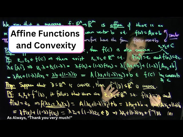 Affine Functions and Convexity