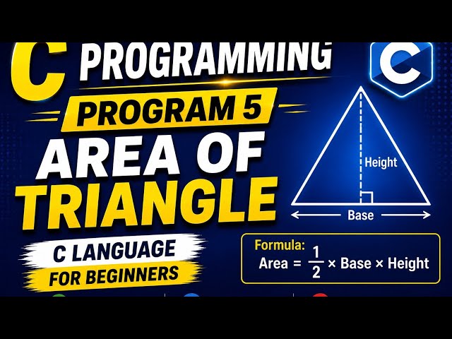 C Programming Program 5 | Area of Rectangle in C | C Language for Beginners