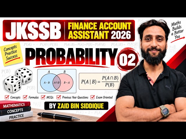 JKSSB Finance Account Assistant 2026l PROBABILITY 02|by Zaid sir