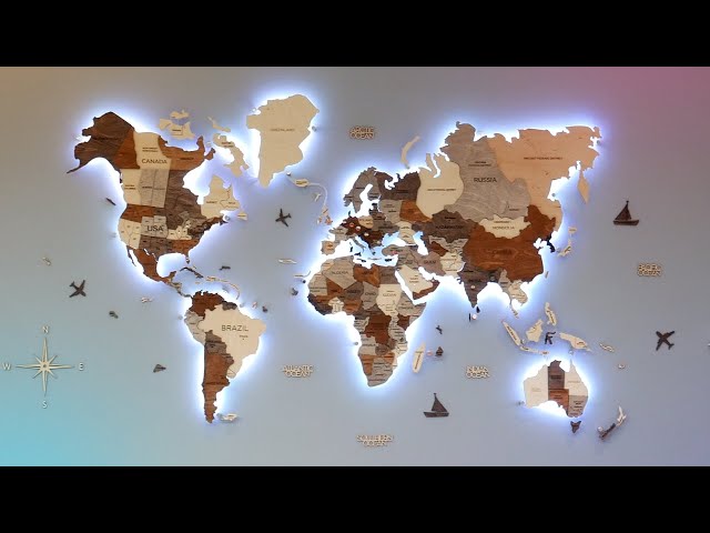 LED Wooden World Map Review | enjoythewood.com