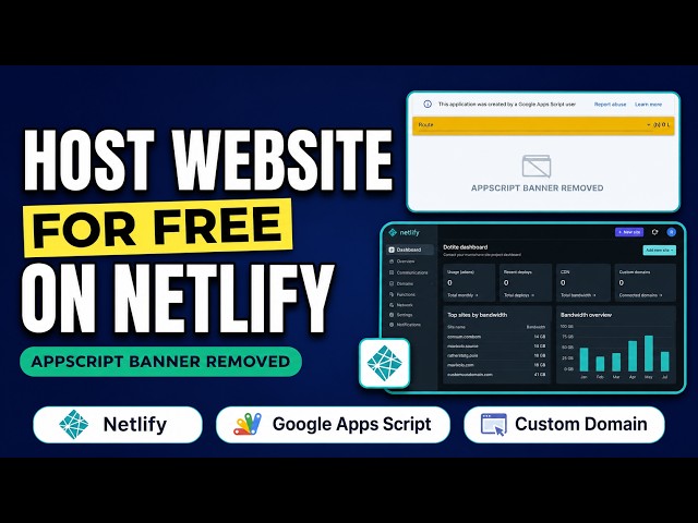 How to Host a Website on Netlify for Free – Google Apps Script