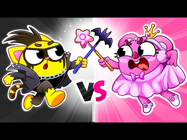 LIVE 24/7 Black vs Pink Kids! 🖤🩷 Funny Opposites Songs | Baby Zoo