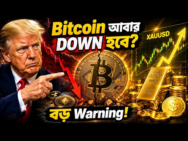 ⚠️ Bitcoin কি আবার Crash করবে? | Crypto & Gold Market Latest Update Bangla| #BitcoinTradingBangla