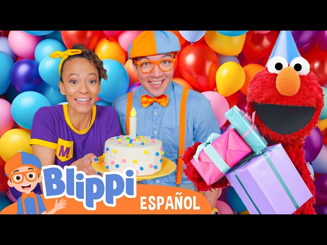 Fiesta de cumpleaños sorpresa para Elmo 🎂🎉🎈 Plaza Sésamo y Blippi