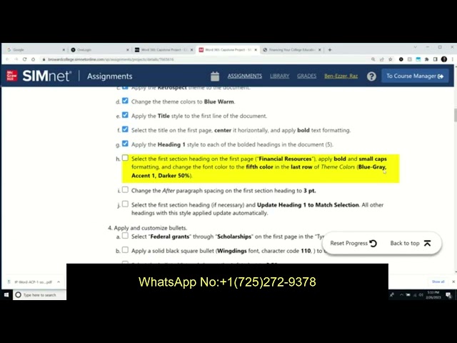 In Practice Word 365: Application Capstone Project 1 (Chs. 1-4) | Exam