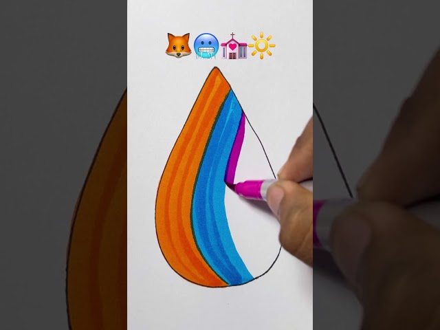 🦊🥶💒🔆Satisfying creative drawing  #draw #colors #video #art #shortsfeed