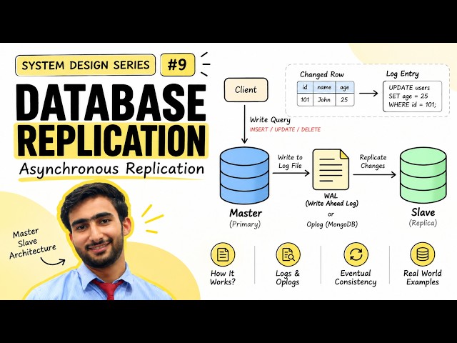 Asynchronous Database Replication Explained | WAL, Oplog & Master-Slave | System Design #9