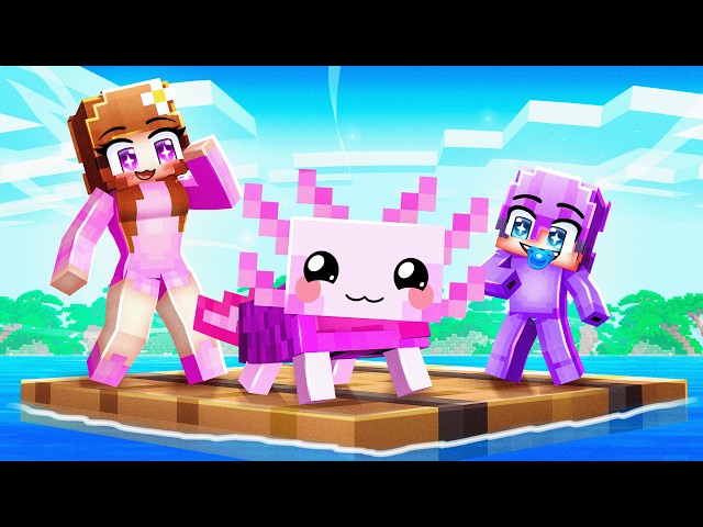 I Pretended to be BABY AXOLOTL on a One RAFT!