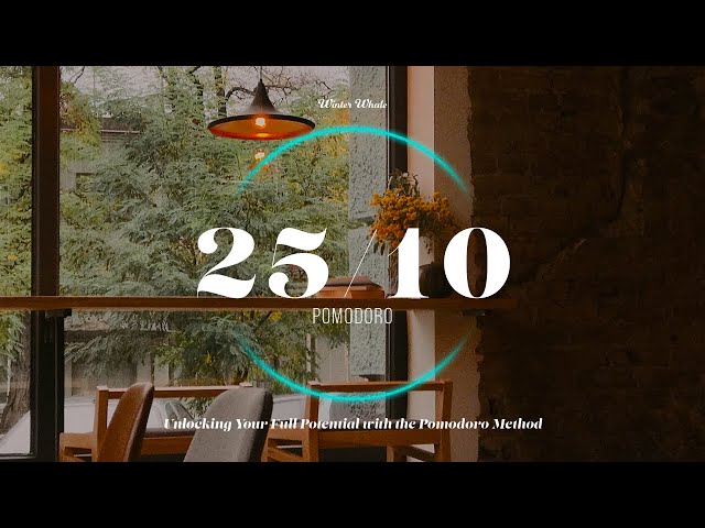Pomodoro Technique 25/10 for Beginners | Study Timer - Rainy Day Cafe Ambience | 뽀모도로 25/10