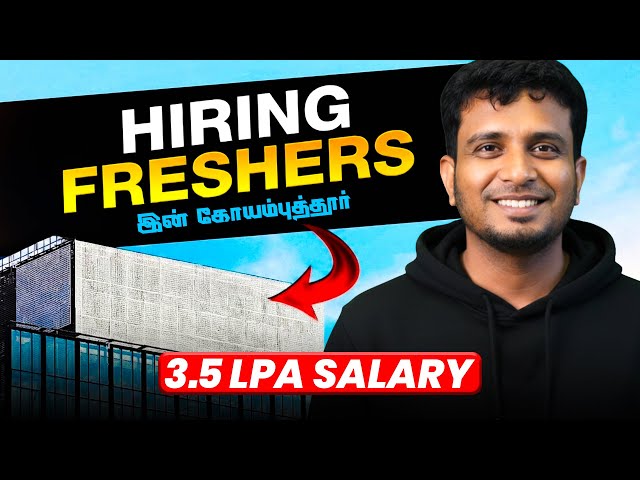 Freshers Hiring in Coimbatore | 3.5 LPA Full Stack Developer Job | Python