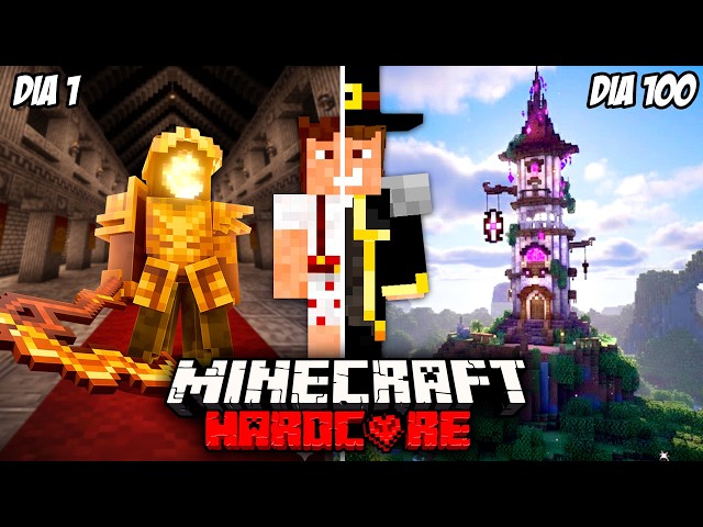 100 Days as a Wizard in Minecraft Hardcore