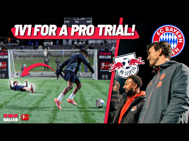 1v1 For a PRO TRIAL! 🔥 ft. FC Bayern & RB Leipzig Scouts! 👀
